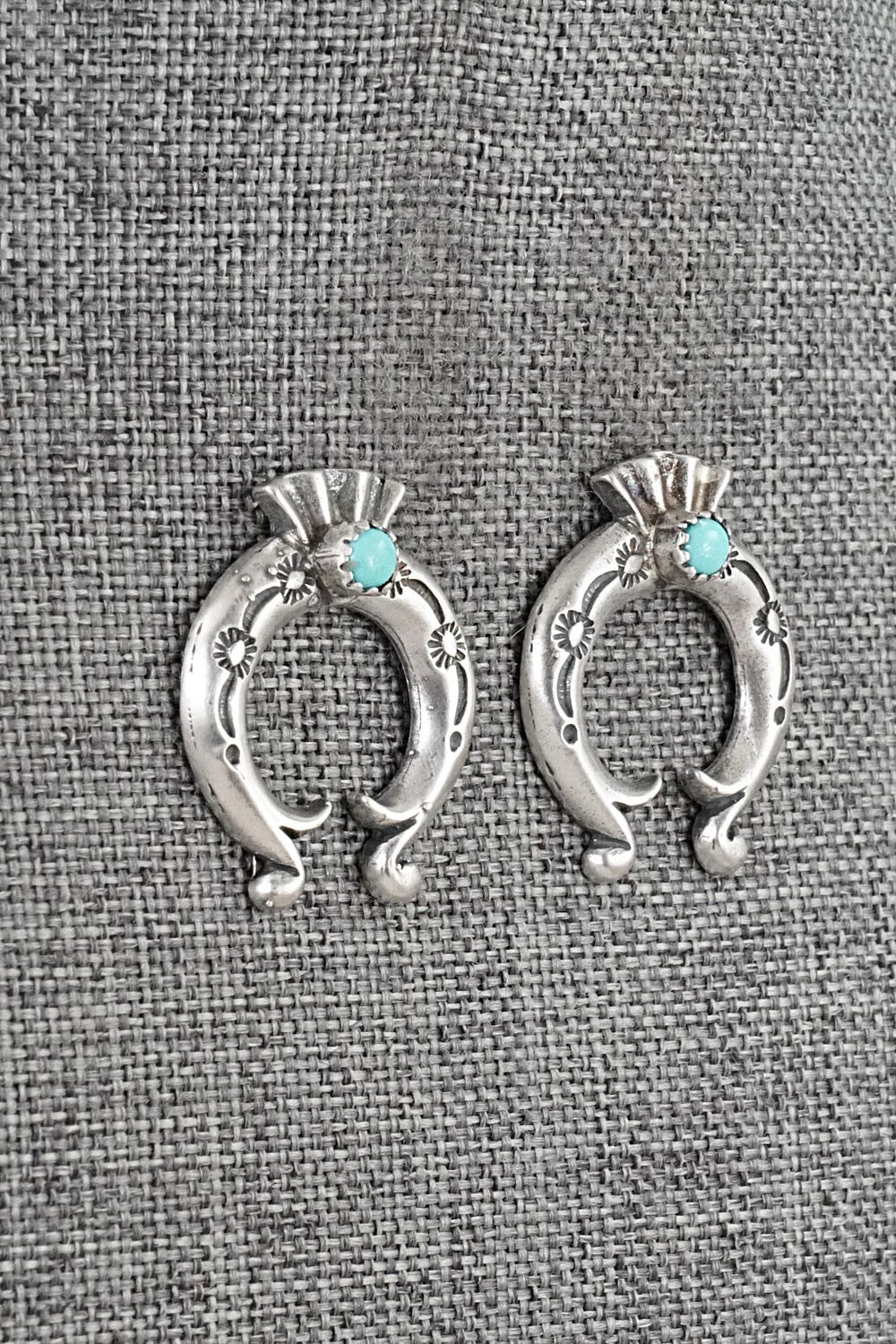 Turquoise & Sterling Silver Earrings - Adrienne Gordon