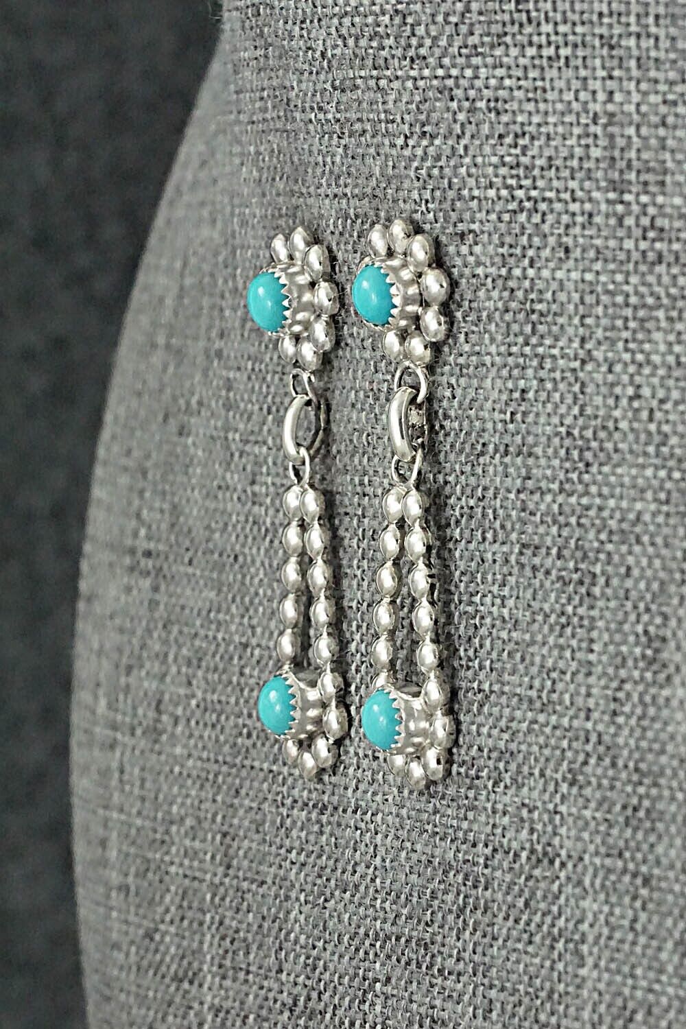 Turquoise & Sterling Silver Earrings - Elvera Towne