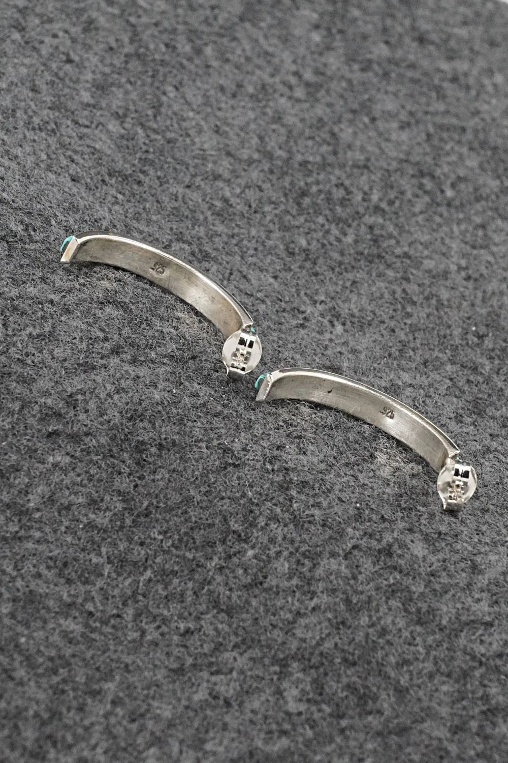 Turquoise & Sterling Silver Earrings - Nathaniel Johnson