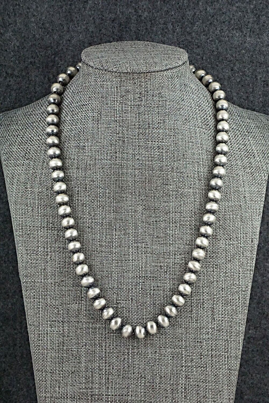 Sterling Silver Navajo Pearl Necklace - Bryannen Halwood