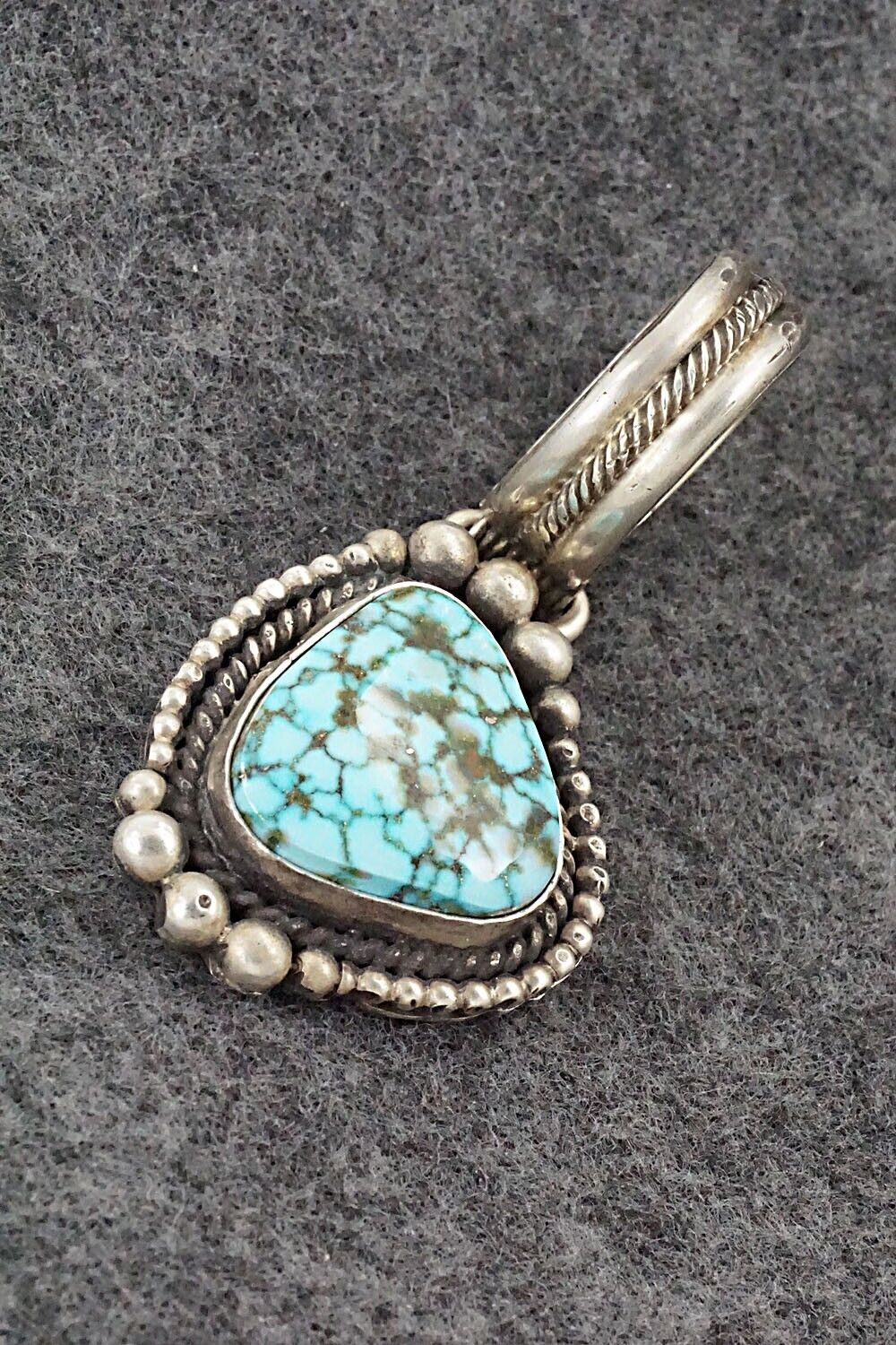 Turquoise & Sterling Silver Pendant - Rosita Calladitto