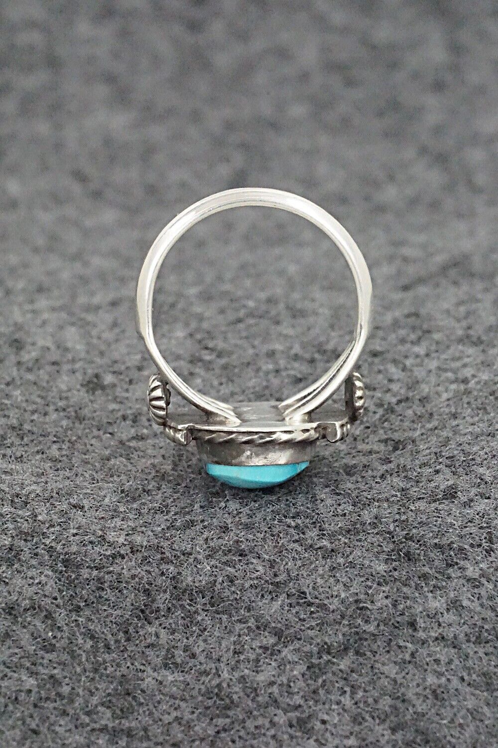 Turquoise & Sterling Silver Ring - Samuel Yellowhair - Size 7.75