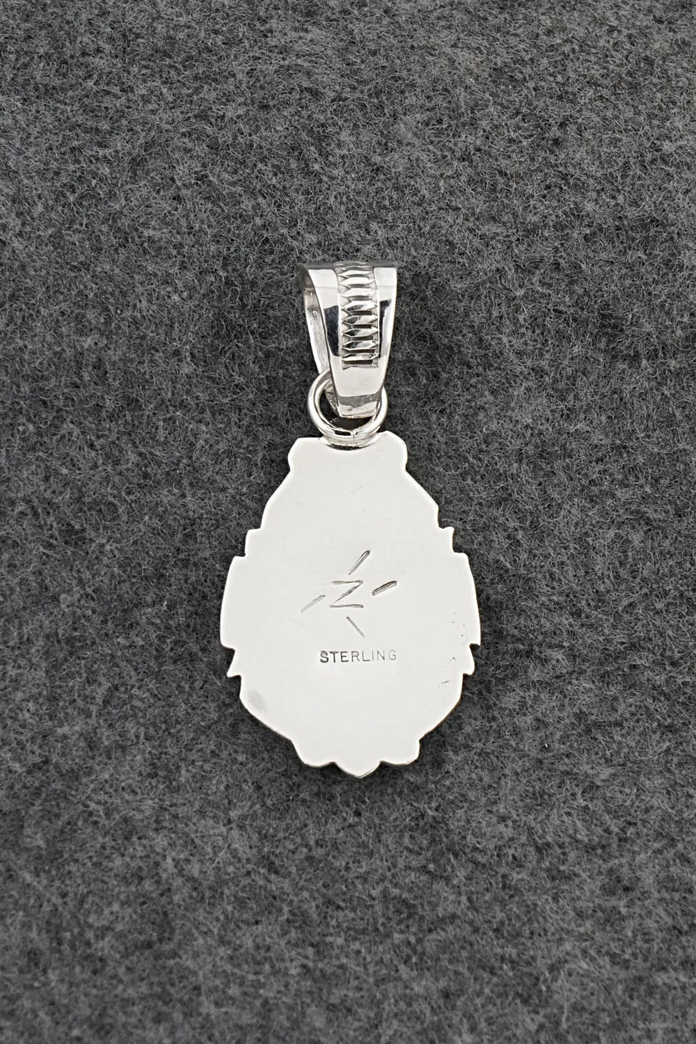 Turquoise & Sterling Silver Pendant - Kenny Lonjose