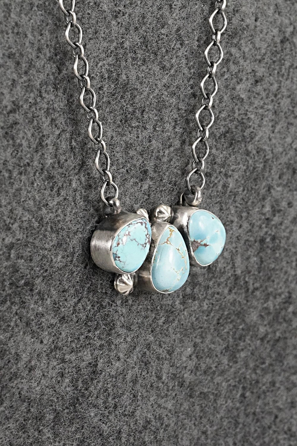 Turquoise & Sterling Silver Necklace - Darrin Livingston