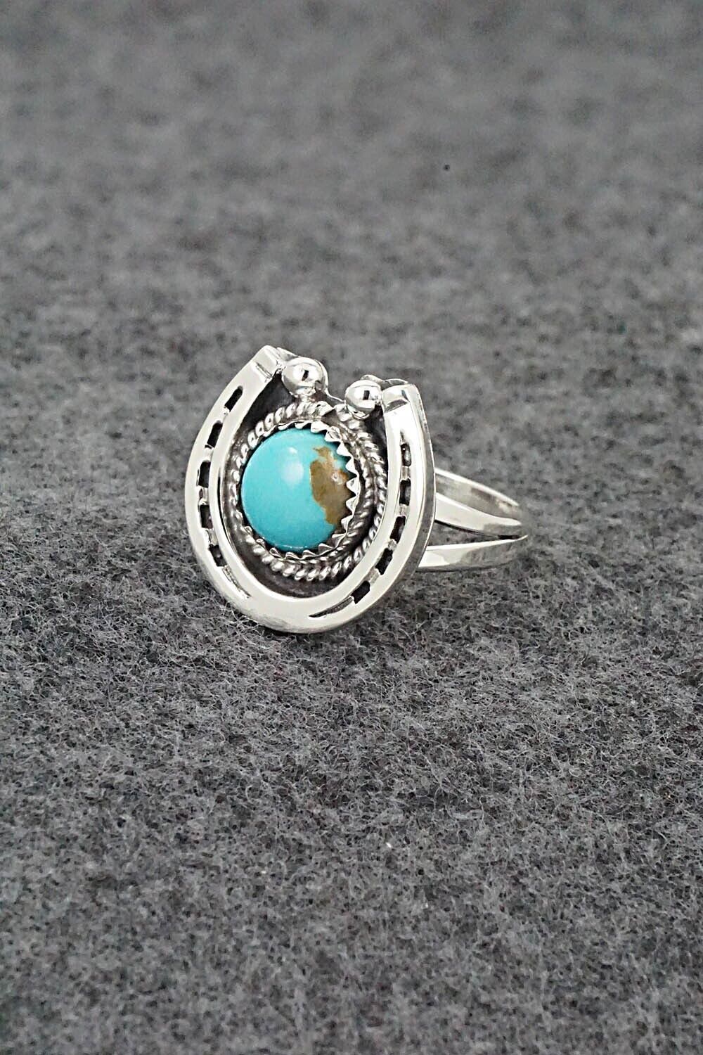 Turquoise & Sterling Silver Ring - Alice Rose Saunders - Size 7