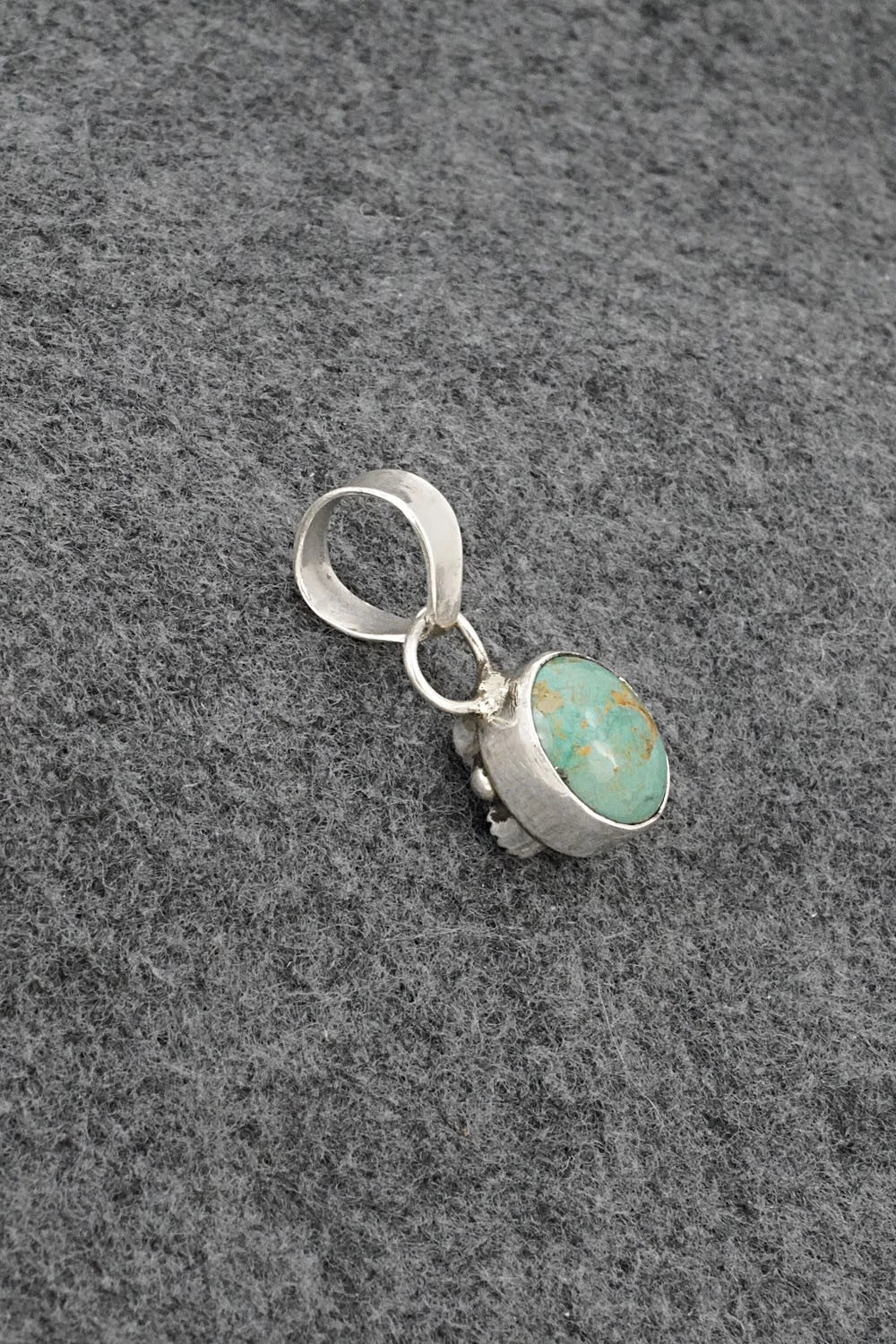 Turquoise & Sterling Silver Pendant - Priscilla Reeder