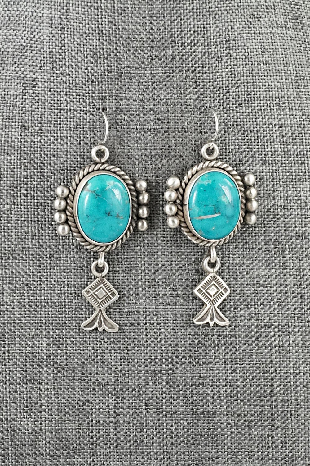 Turquoise & Sterling Silver Earrings - Michael Calladitto
