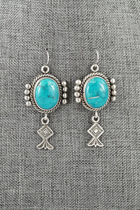 Turquoise & Sterling Silver Earrings - Michael Calladitto
