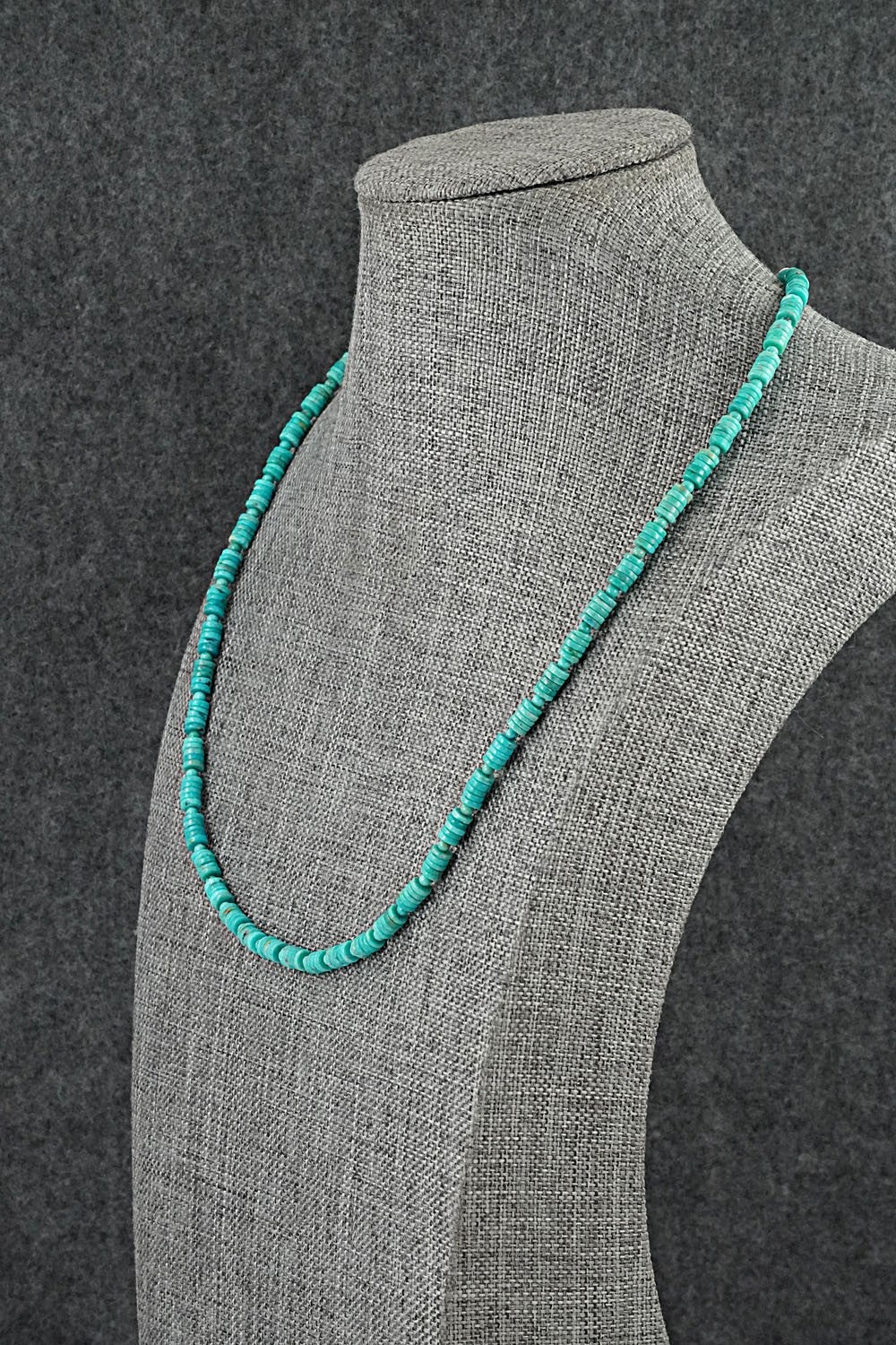 Turquoise & Sterling Silver Necklace 19" - Helen Tsosie
