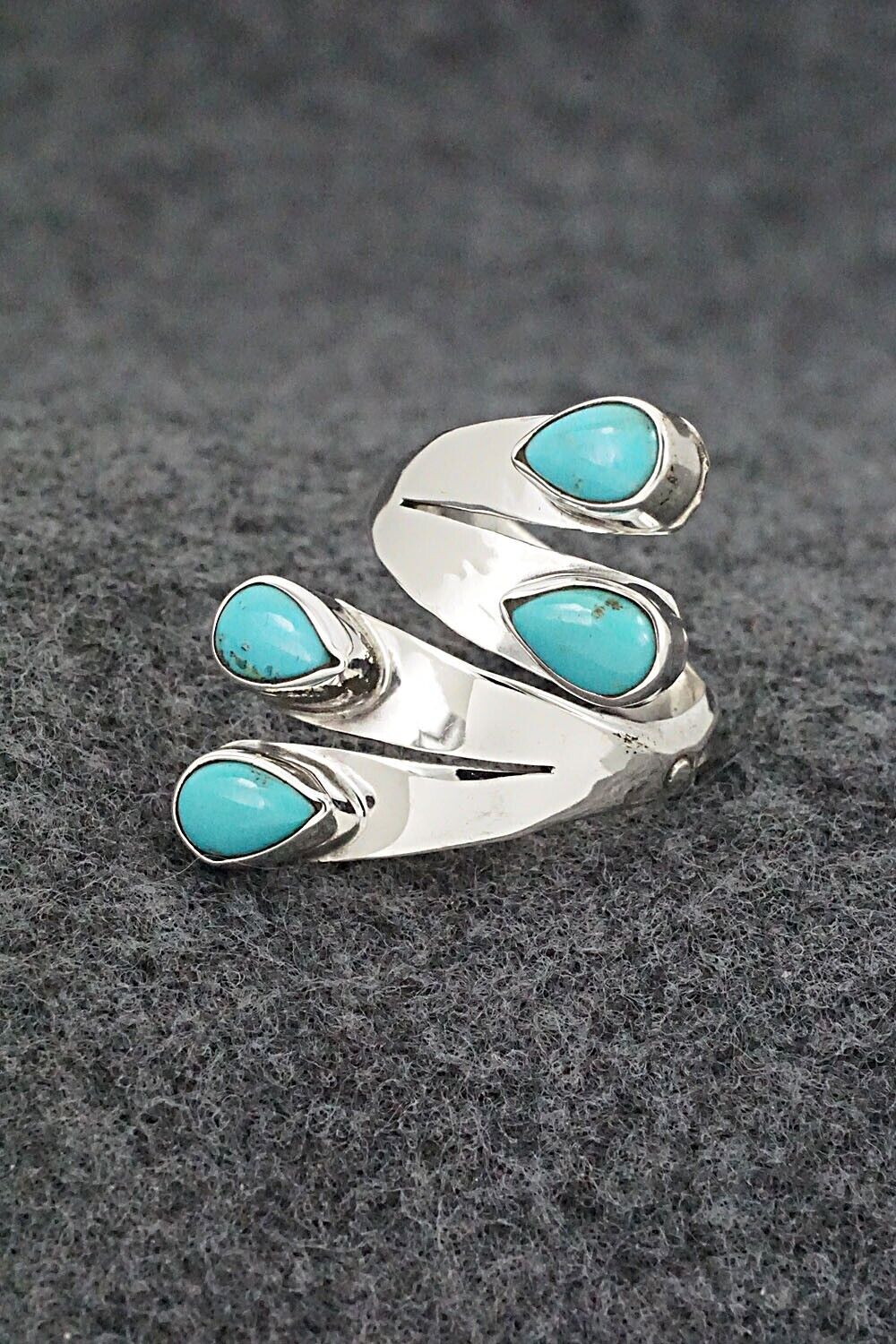 Turquoise & Sterling Silver Ring - Thomas Yazzie - Size 6