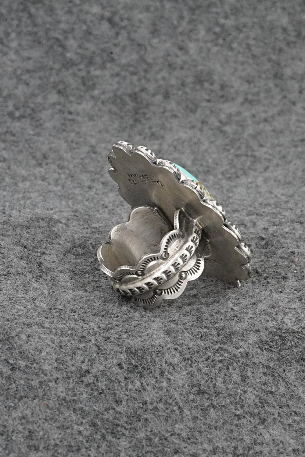 Turquoise & Sterling Silver Ring - Michael Calladitto - Size 7