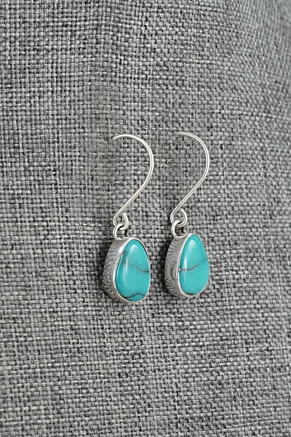 Turquoise & Sterling Silver Earrings - Eugene Gruber