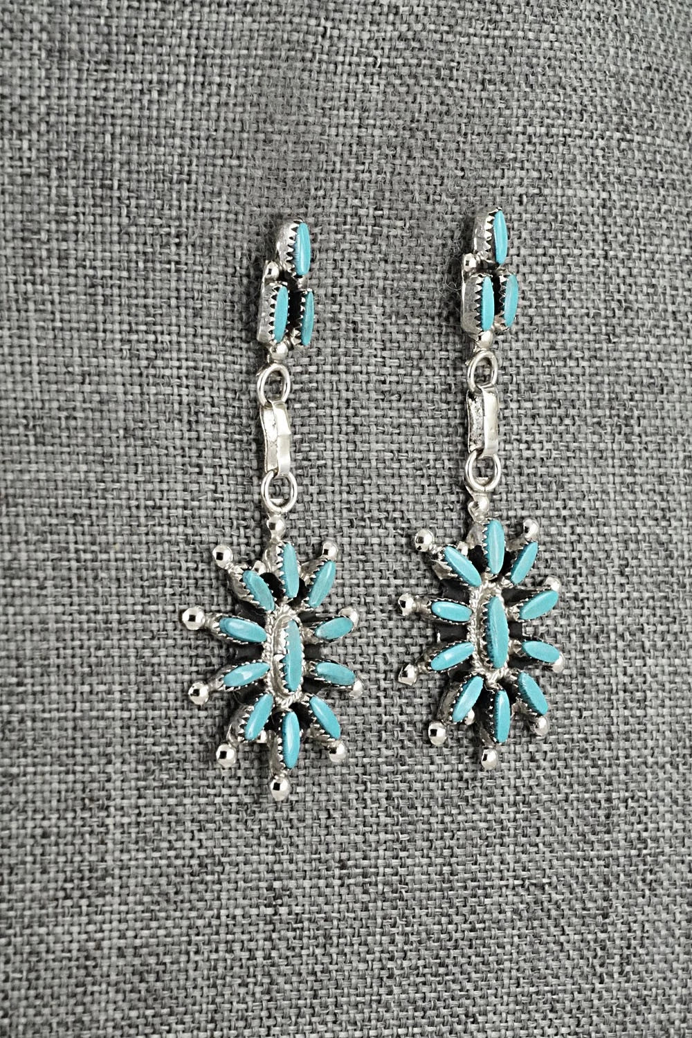 Turquoise & Sterling Silver Earrings - Evonne Hustito