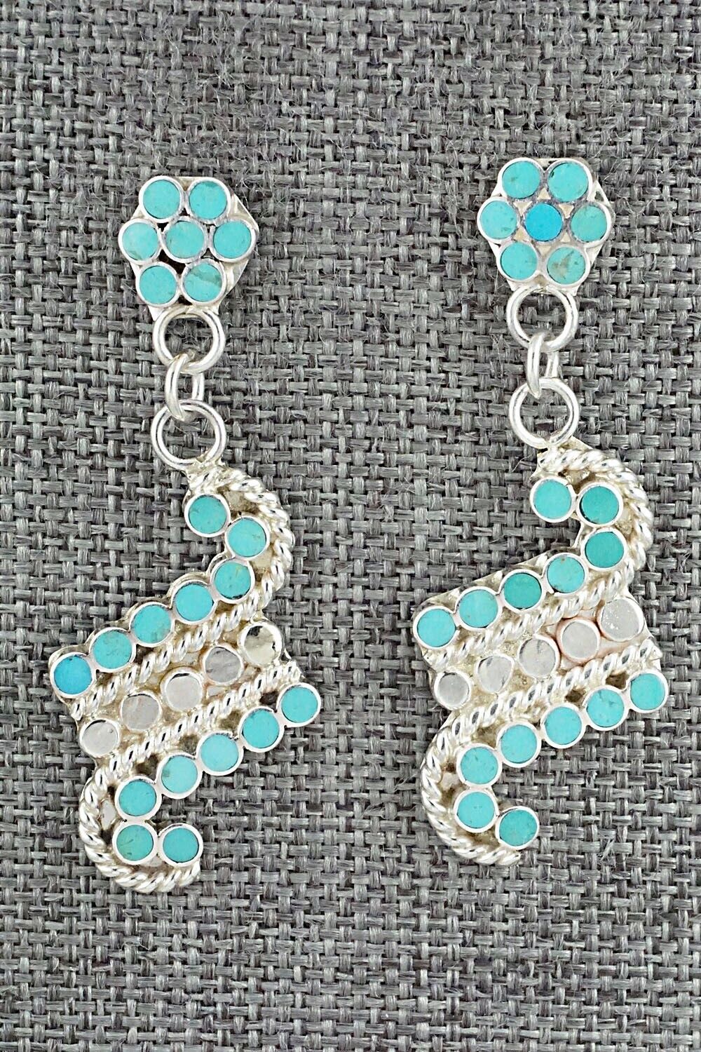 Turquoise & Sterling Silver Earrings - Michelle Peina