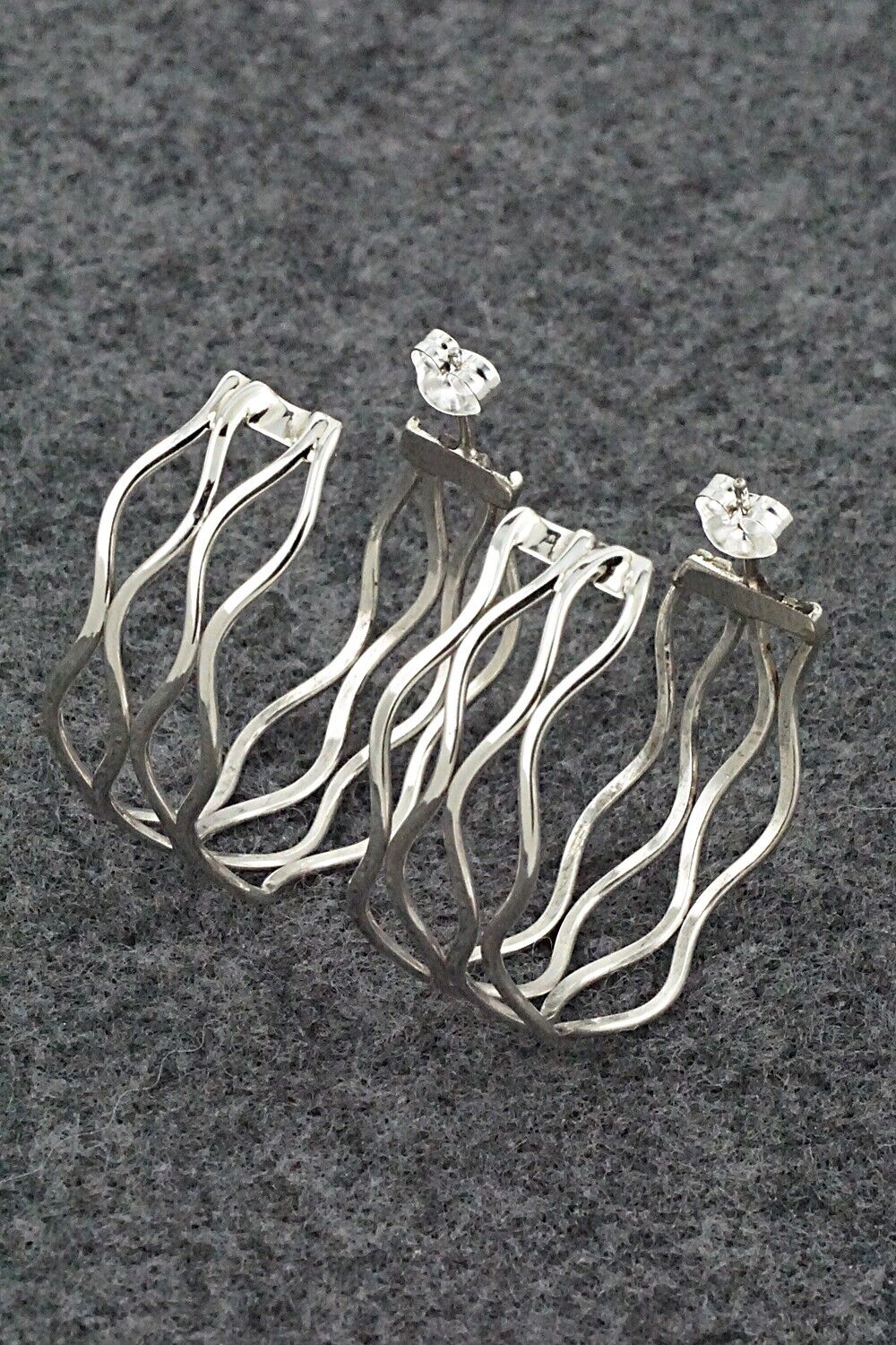 Sterling Silver Hoop Earrings - Elaine Tahe