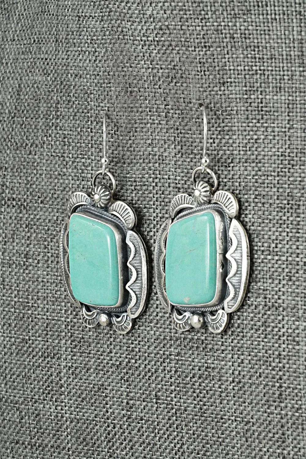 Turquoise & Sterling Silver Earrings - Jackson Hoskie