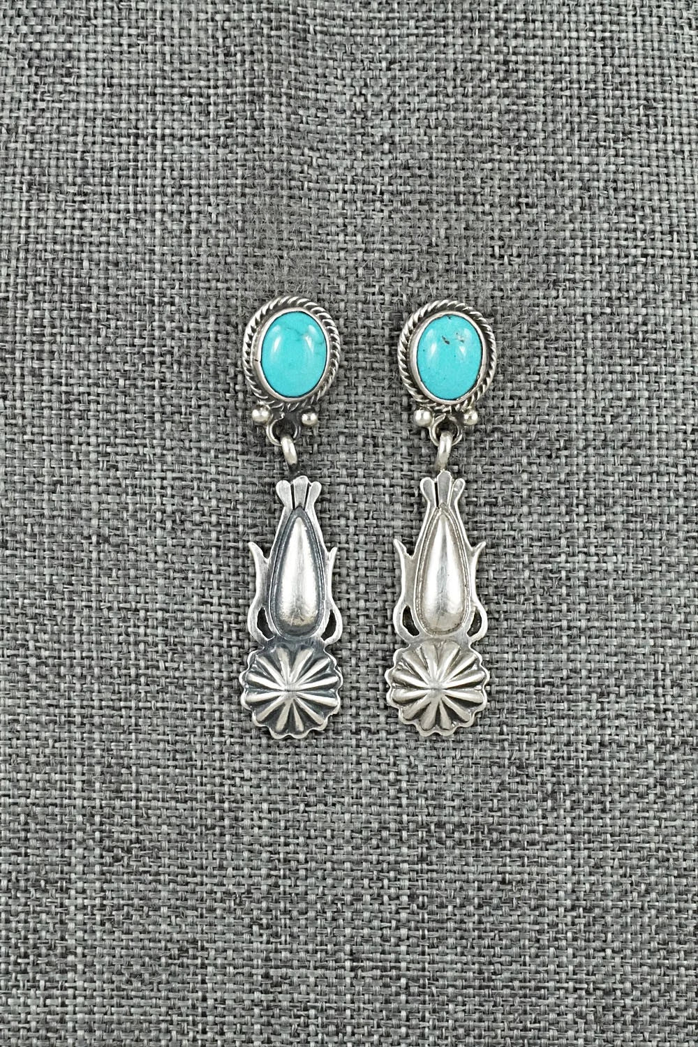 Turquoise & Sterling Silver Earrings - Verley Betone