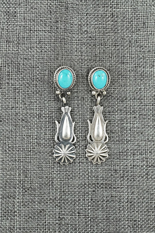 Turquoise & Sterling Silver Earrings - Verley Betone