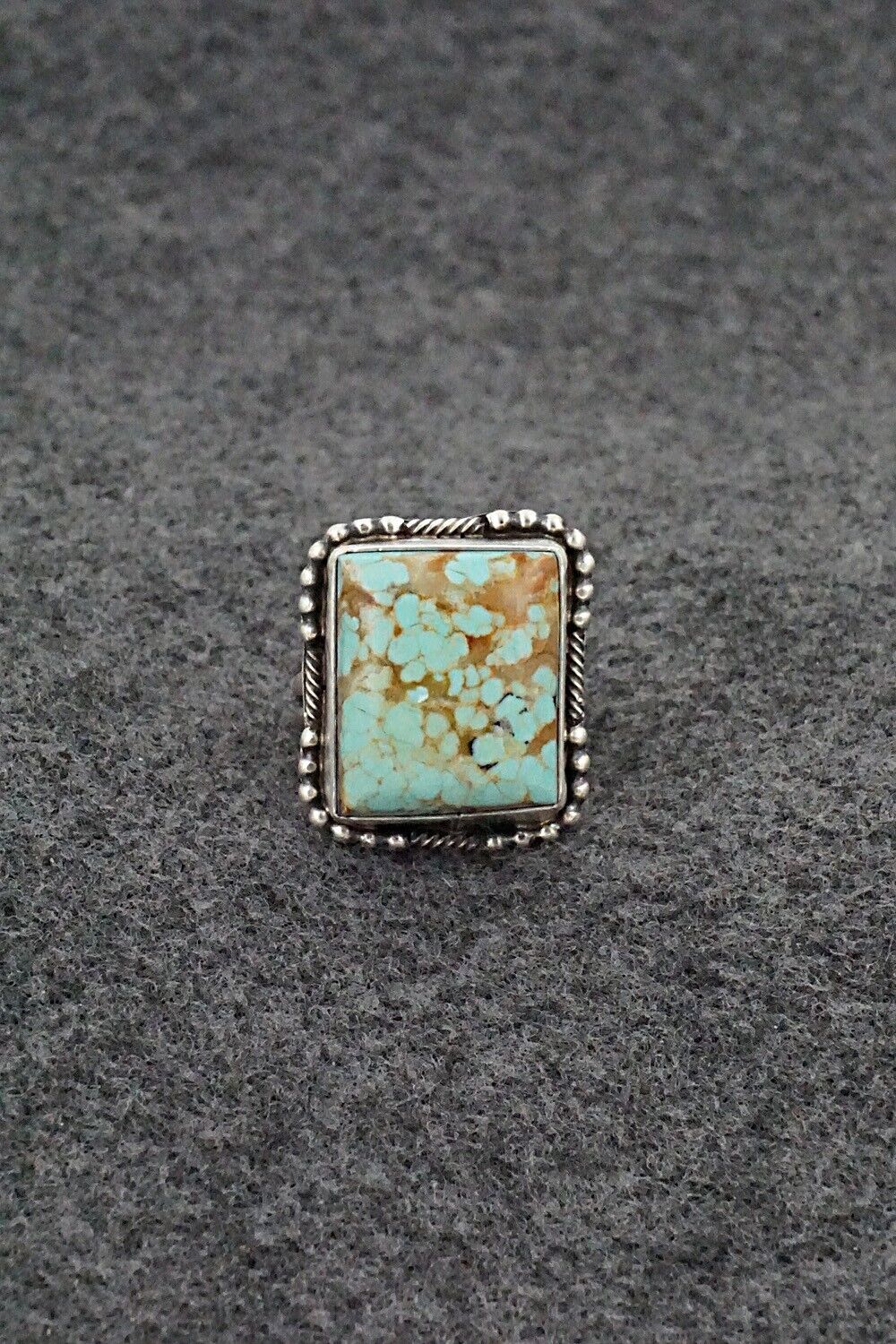 Turquoise & Sterling Silver Ring - Jameson Garcia - Size 7 Adj.