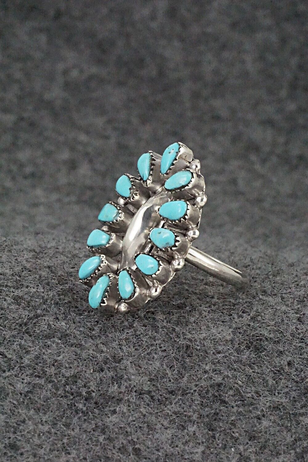 Turquoise & Sterling Silver Ring - Mary Chavez - Size 7.75