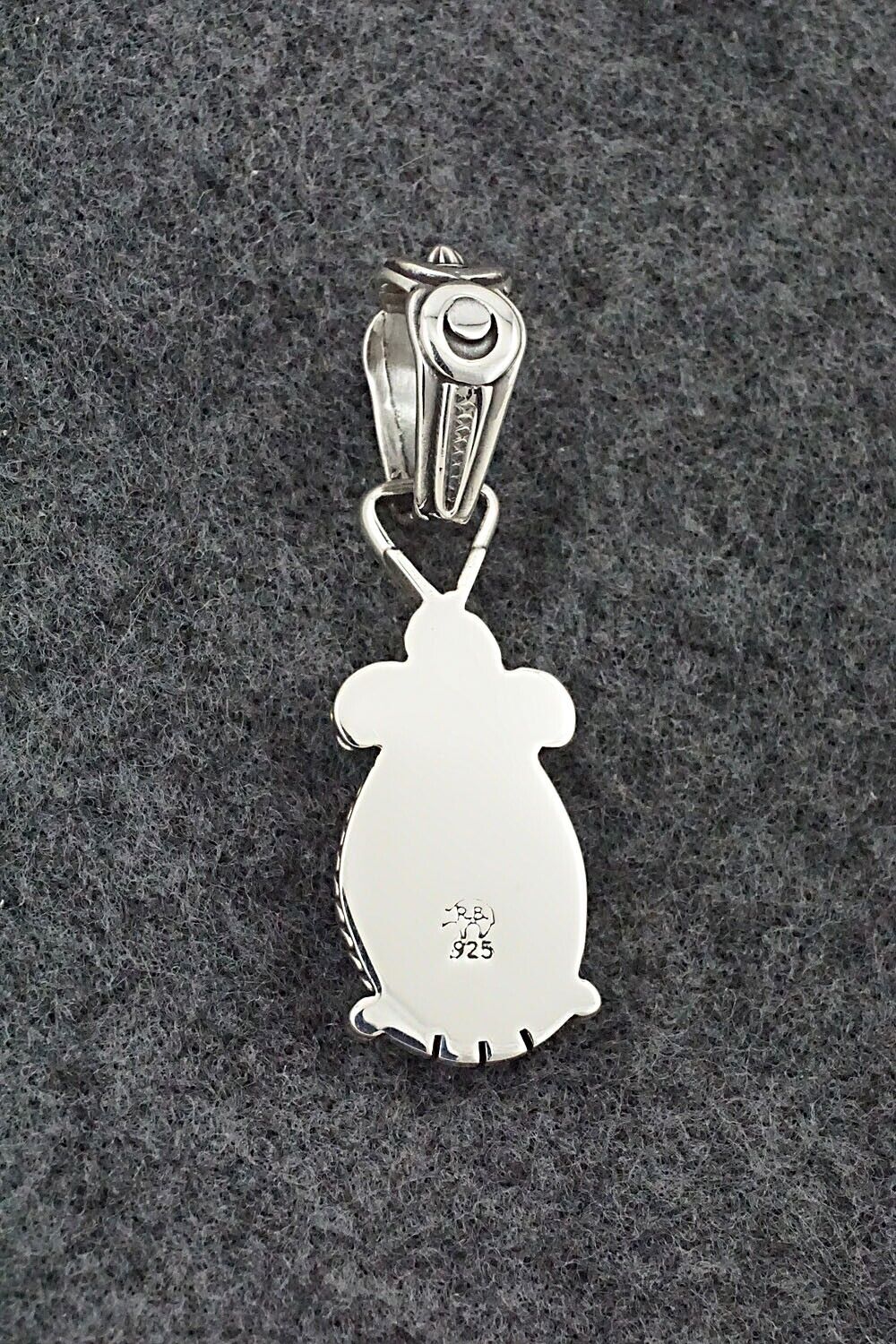 White Buffalo & Sterling Silver Pendant - Franklin Johnson