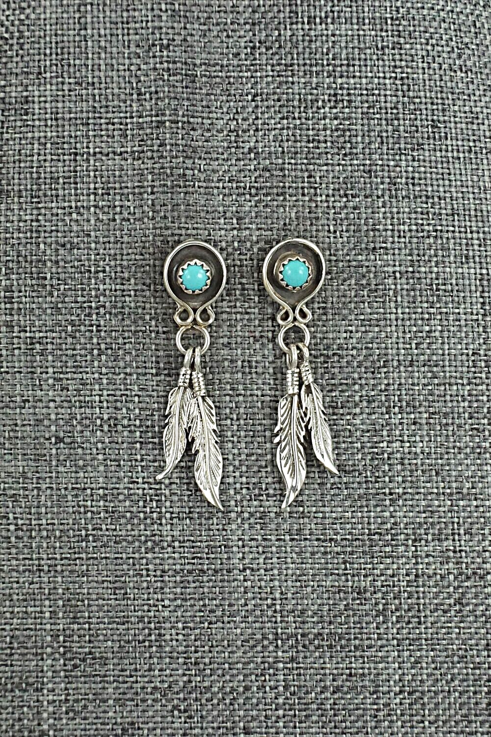 Turquoise & Sterling Silver Earrings - Annette Chiquito