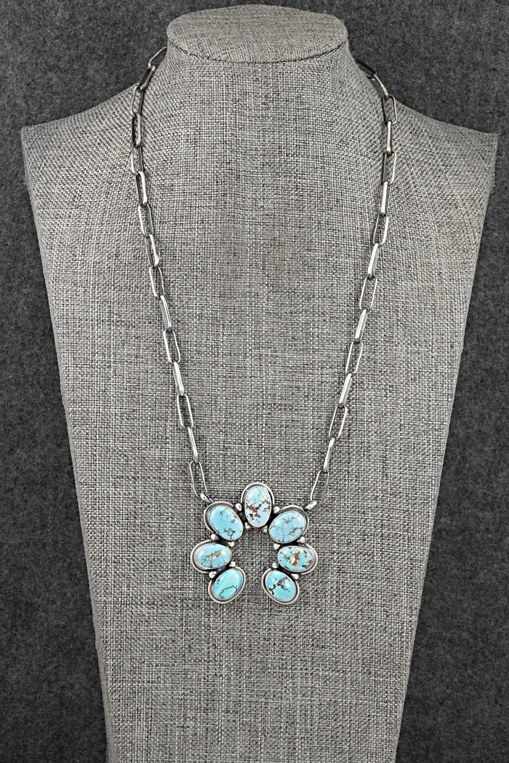 Turquoise & Sterling Silver Necklace - Darrin Livingston