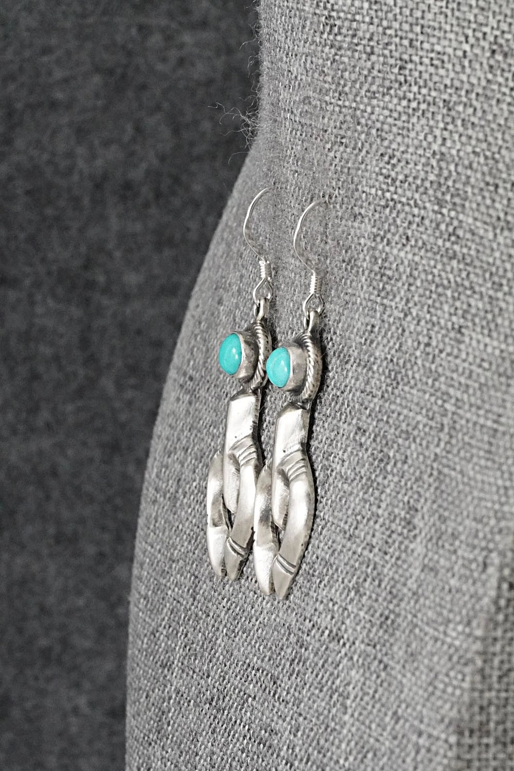 Turquoise & Sterling Silver Earrings - Gary Shorty