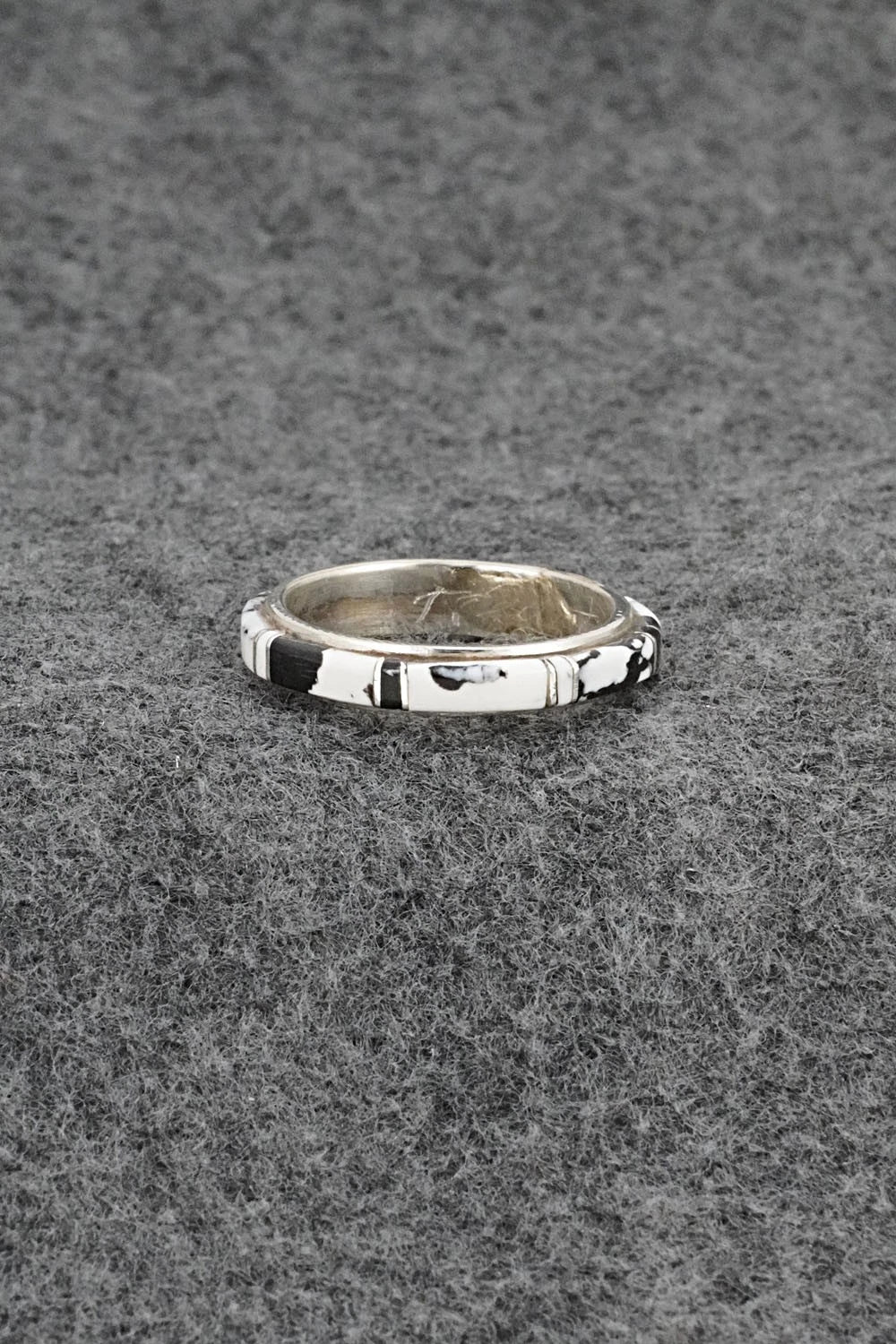 White Buffalo & Sterling Silver Ring - Terrance Panteah - Size 10
