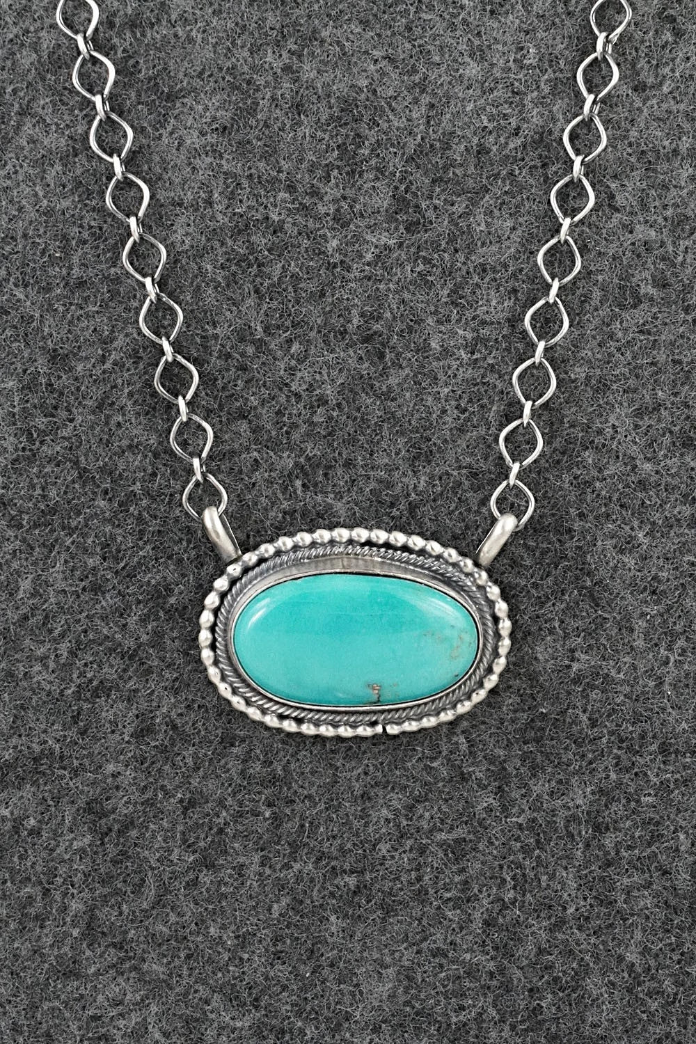Turquoise & Sterling Silver Necklace - Darrin Livingston