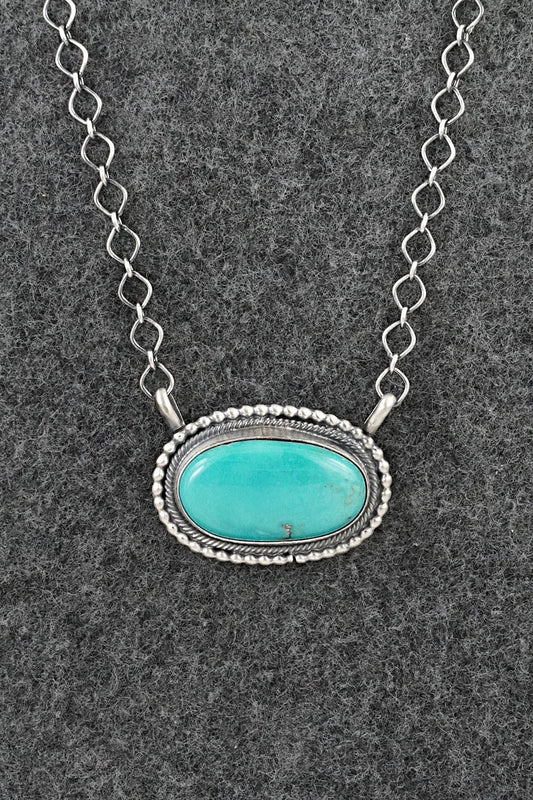 Turquoise & Sterling Silver Necklace - Darrin Livingston