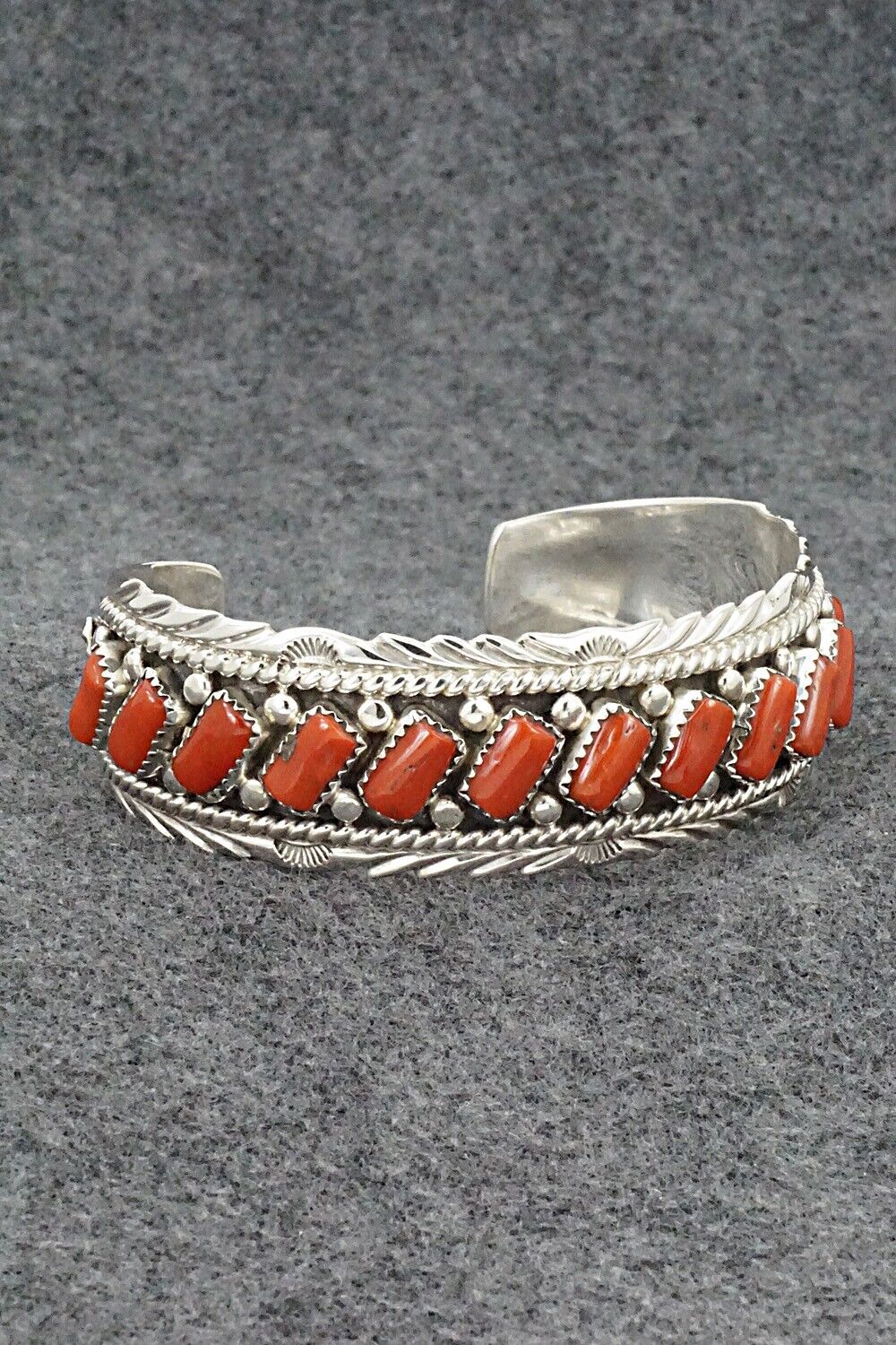 Coral & Sterling Silver Bracelet - Martin Muskett