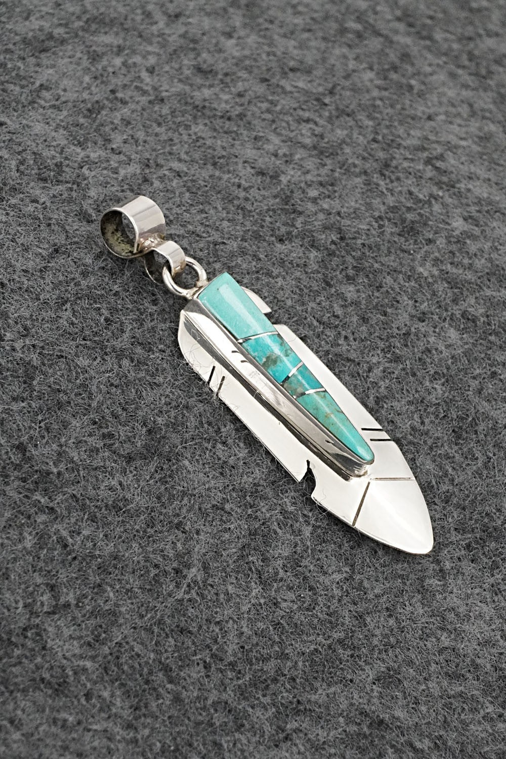 Turquoise & Sterling Silver Pendant - Marilyn Yazzie