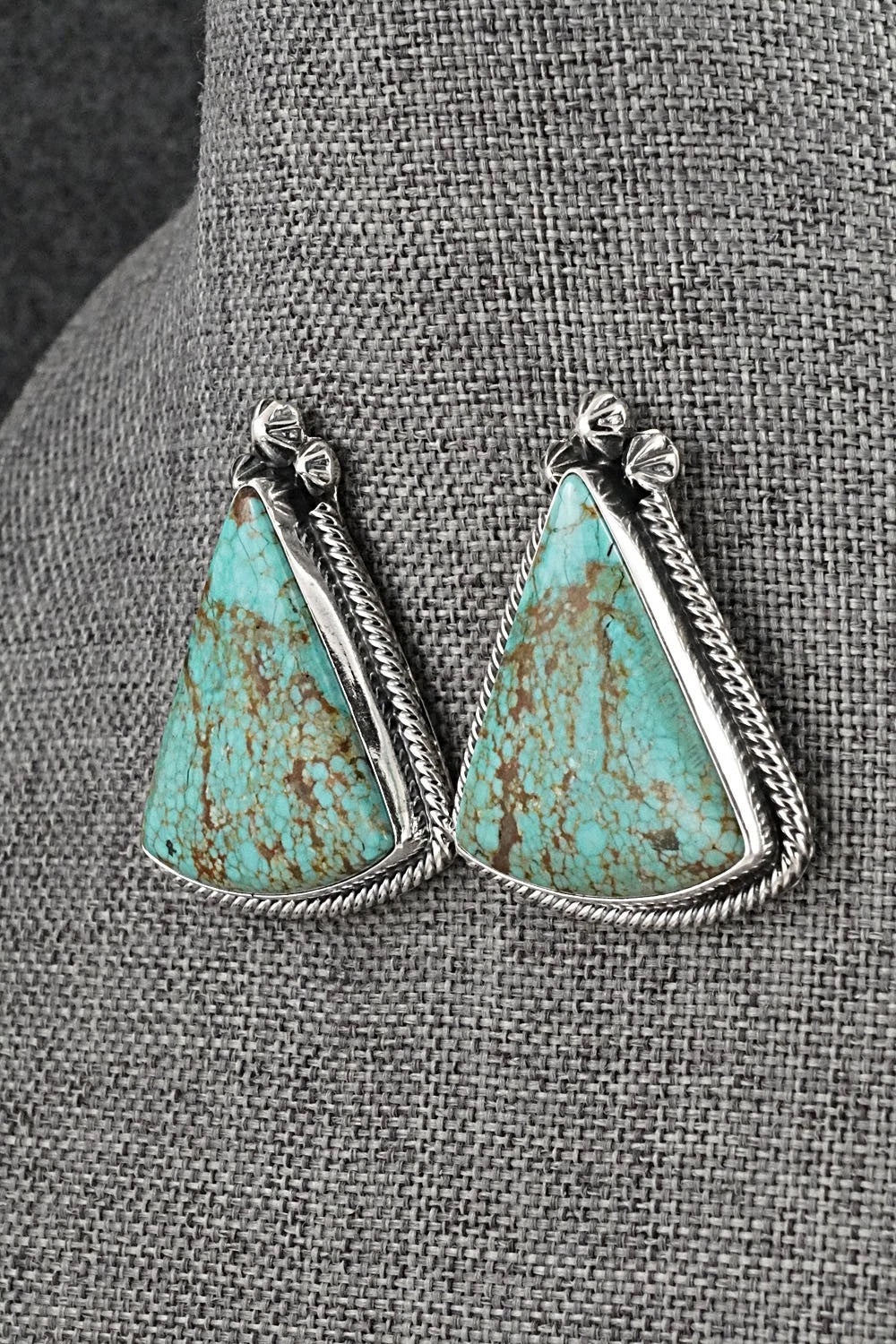 Turquoise & Sterling Silver Necklace and Earrings Set - Darrin Livingston