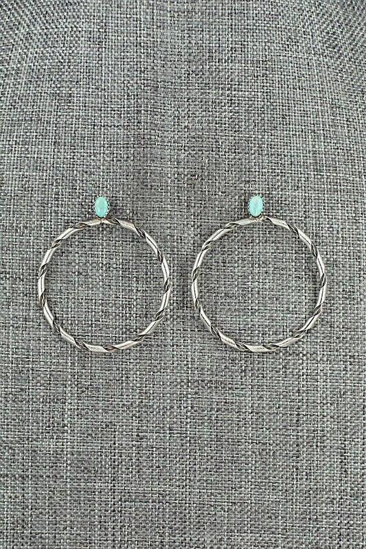 Turquoise & Sterling Silver Earrings - Nashina Tsosie