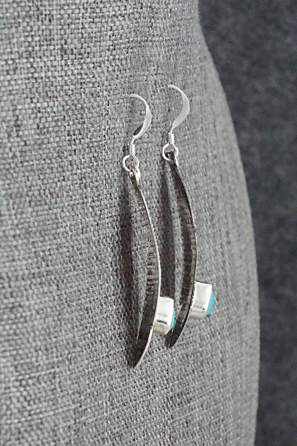 Turquoise & Sterling Silver Earrings - Genevieve Francisco