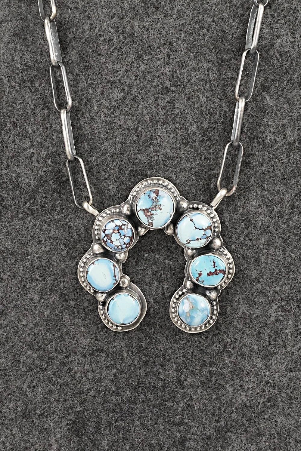 Turquoise & Sterling Silver Necklace - Darrin Livingston