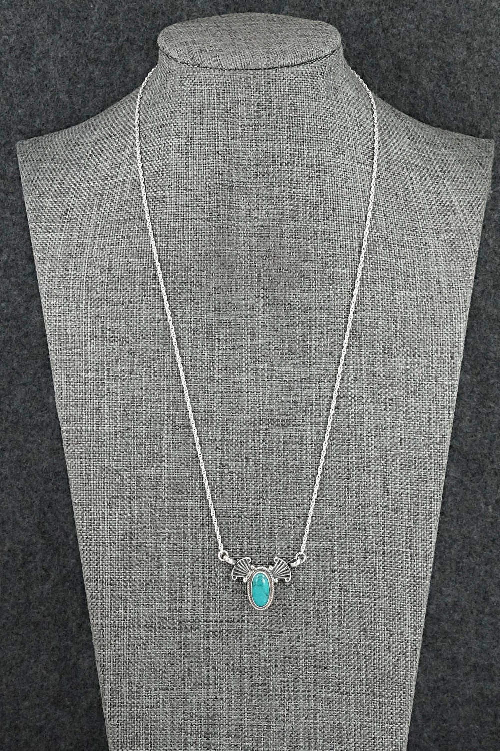 Turquoise & Sterling Silver Necklace - Verley Betone