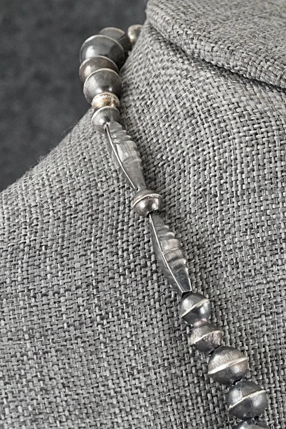 Sterling Silver Navajo Pearl Necklace 28" - Vintage