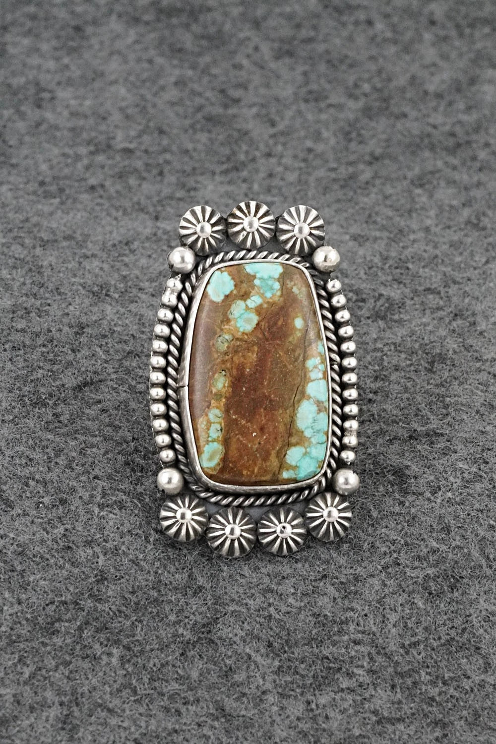 Turquoise & Sterling Silver Ring - Michael Calladitto - Size 7