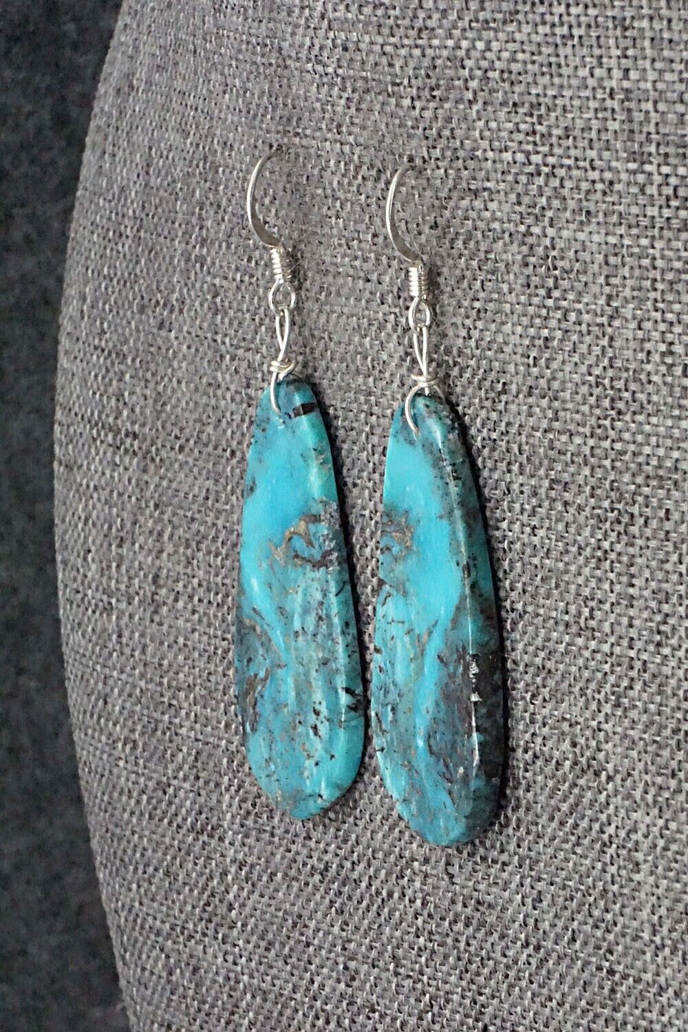 Turquoise & Sterling Silver Earrings - Joe Garcia