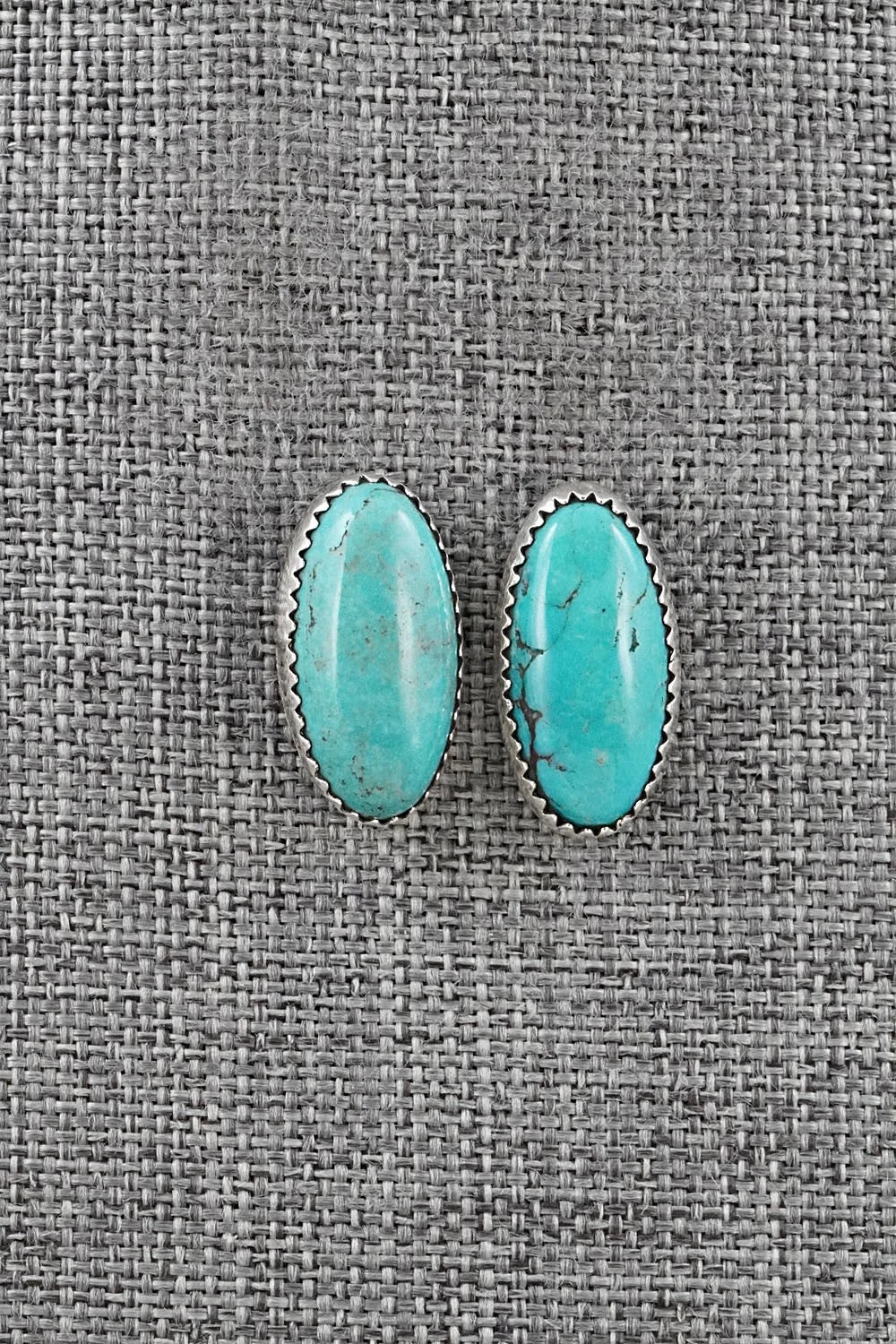 Turquoise & Sterling Silver Necklace and Earrings Set - Murray Hannaweeka