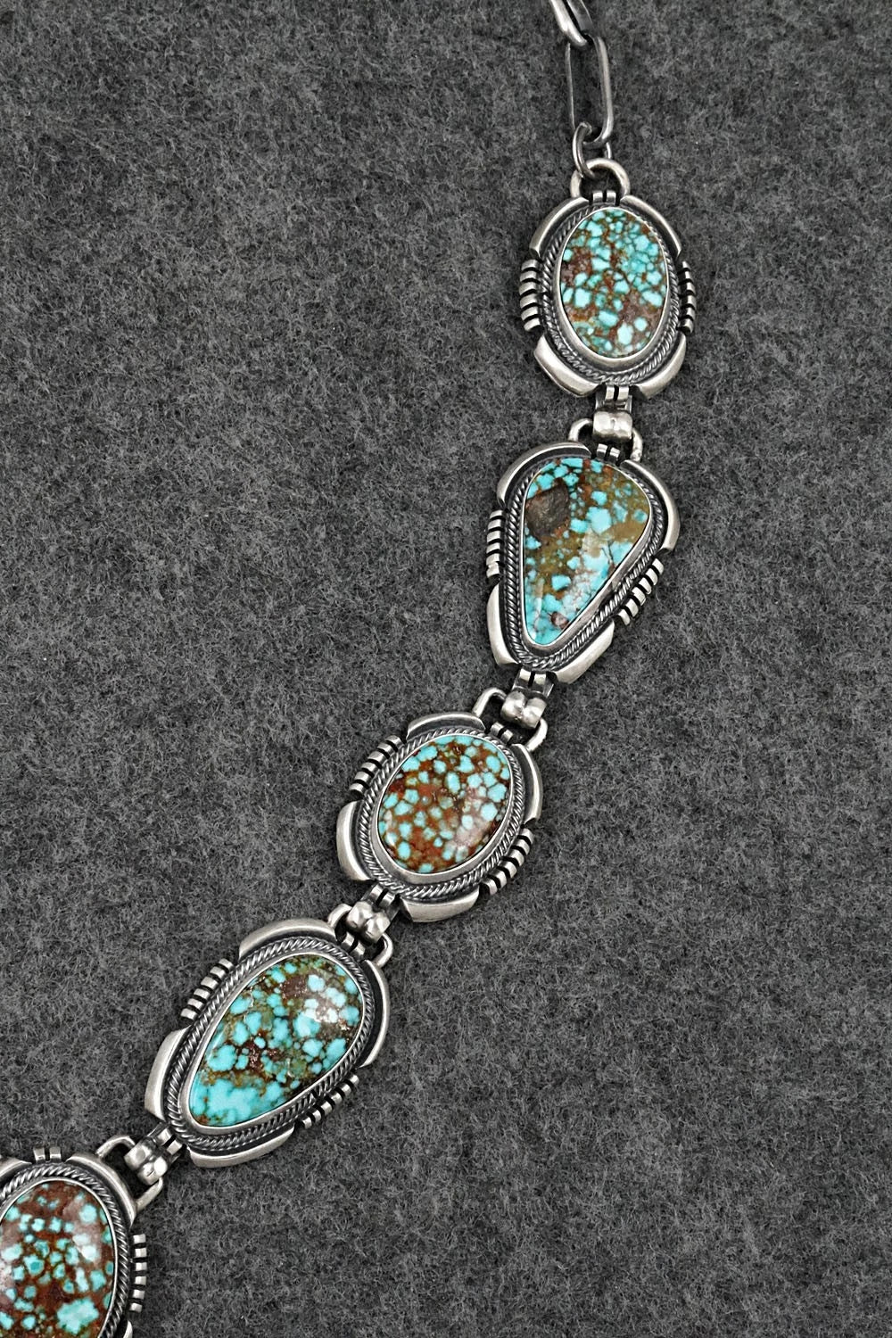 Turquoise & Sterling Silver Necklace and Earrings Set - Mark Yazzie