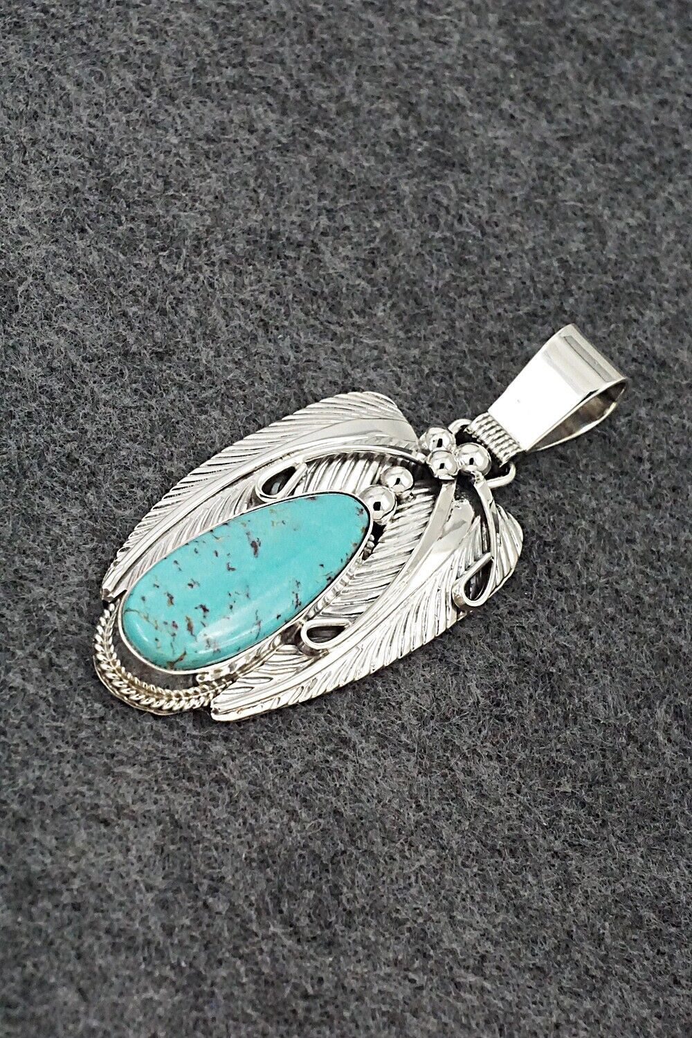 Turquoise & Sterling Silver Pendant - Davey Morgan