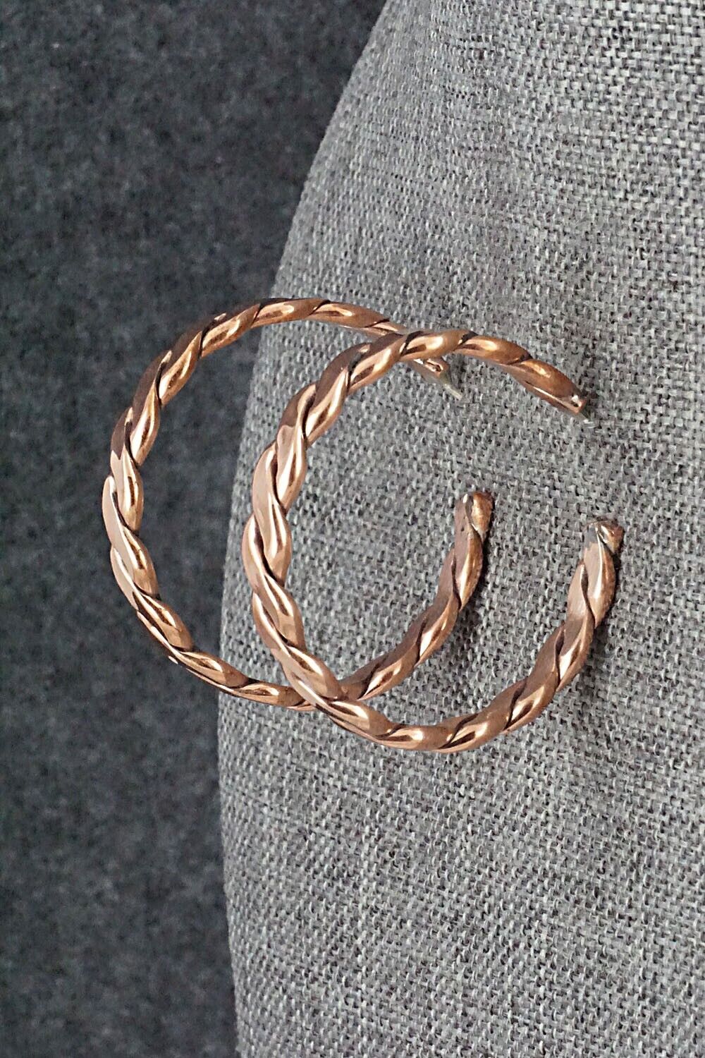 Copper Hoop Earrings - Elaine Tahe