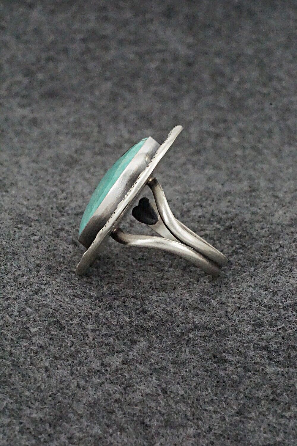 Turquoise & Sterling Silver Ring - Jameson Garcia - Size 7 Adj.