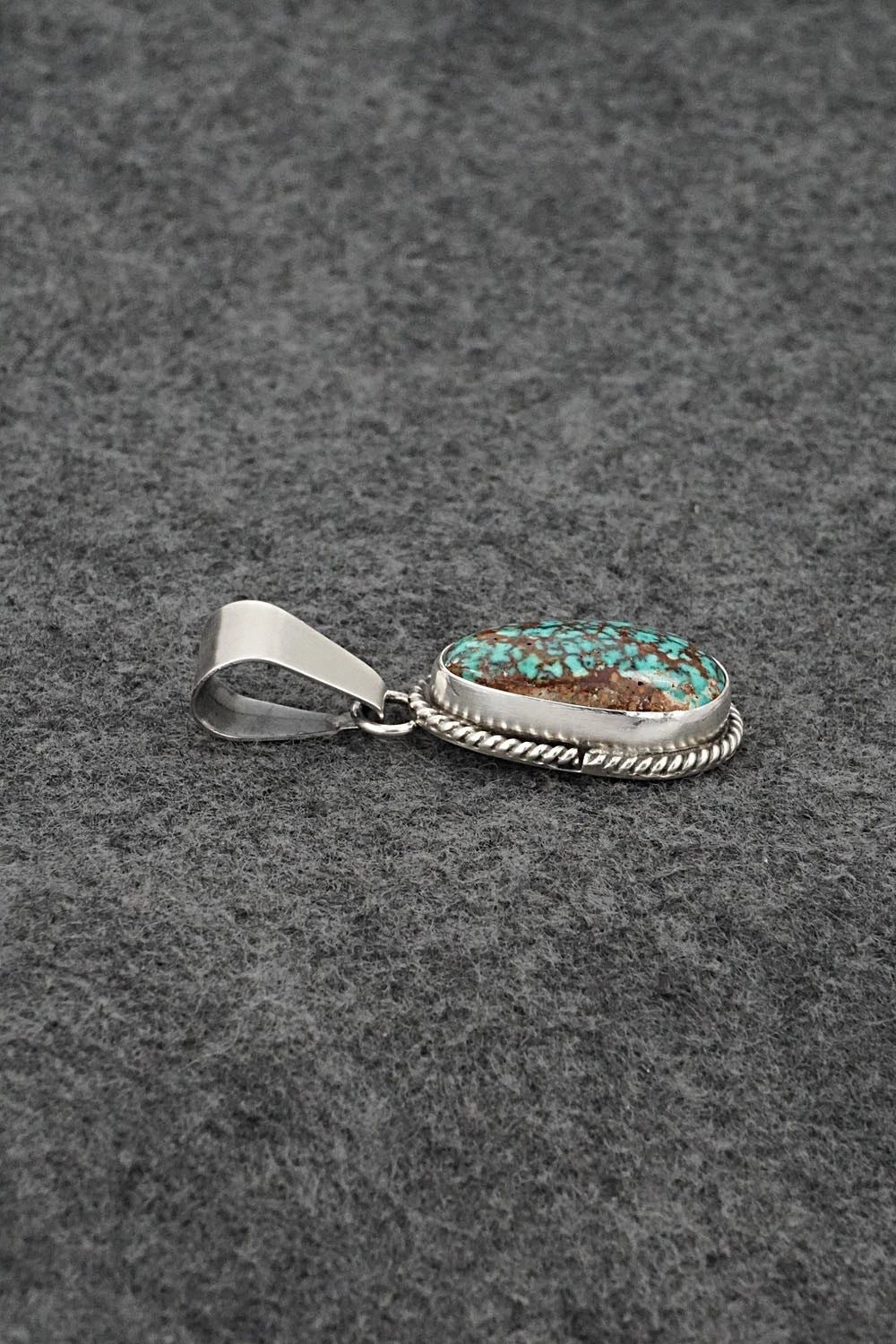 Turquoise & Sterling Silver Pendant - Eugene Gruber