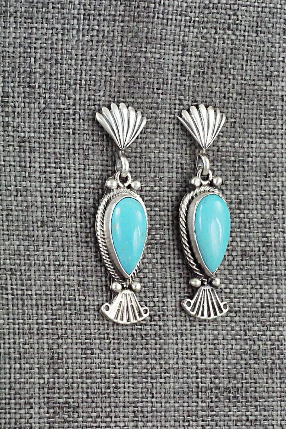 Turquoise & Sterling Silver Earrings - Verley Betone
