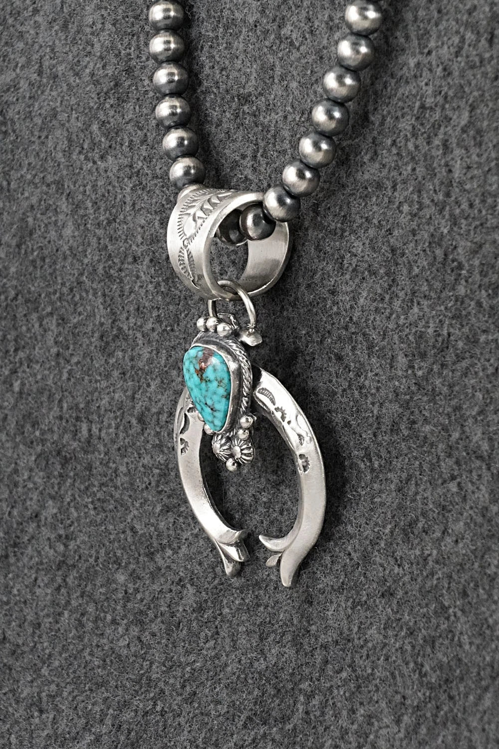 Turquoise & Sterling Silver Necklace - Samuel Yellowhair