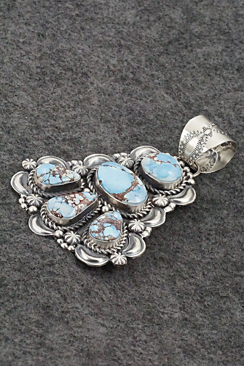 Turquoise and Sterling Silver Pendant - Jeff James